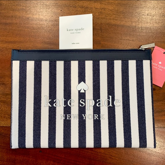 NWT Kate Spade Zip Pouch/Street Tote in Blazer Blue - Picture 1 of 5